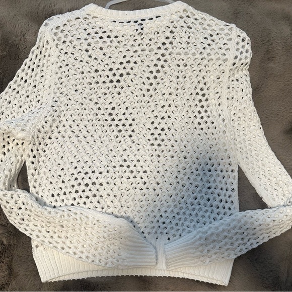 Aqua Embellished Crochet Sweater Women’s Small, NWOT 
Perfect for the Holidays - Picture 5 of 7